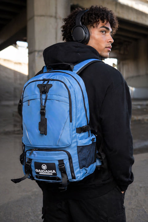 blue steel reinforced laptop backpack Jiu Jitsu Duffel Backpack Travel Bag