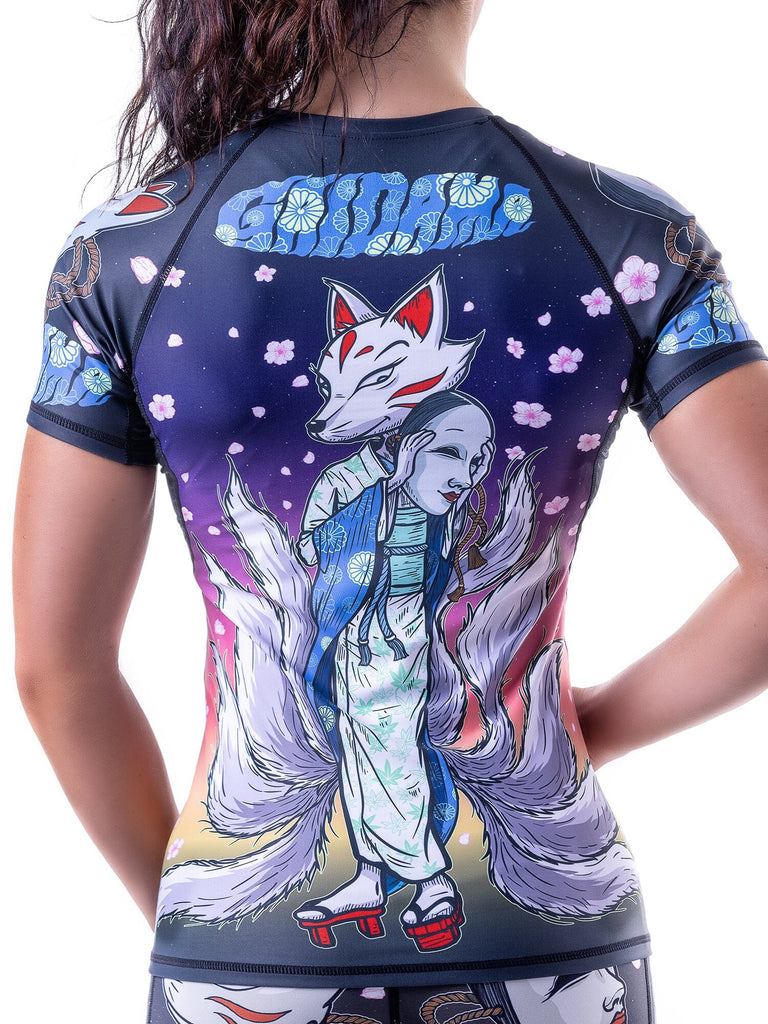 Kitsune Warrior Art Wear Rashguard - Short Sleeve